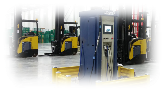 Hydrogen energy forklifts and hydrogenation stations 